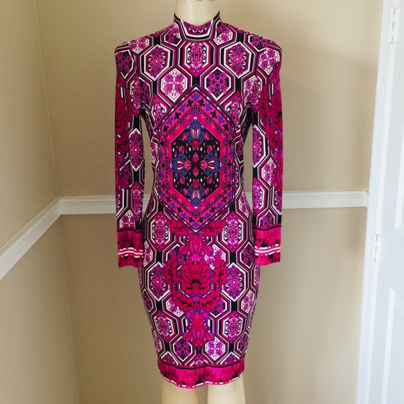  LIKE NEW Colorful Stretchy Scuba Dress  - Picture 1 of 4